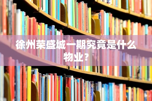徐州荣盛城一期究竟是什么物业？