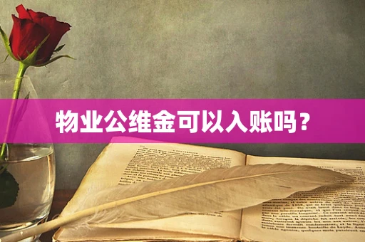 物业公维金可以入账吗？