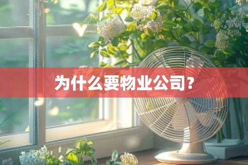 为什么要物业公司？