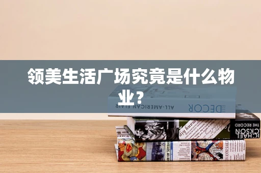 领美生活广场究竟是什么物业？