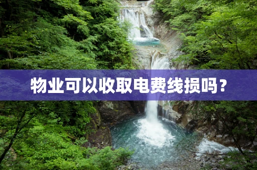 物业可以收取电费线损吗？
