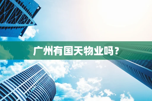 广州有国天物业吗？