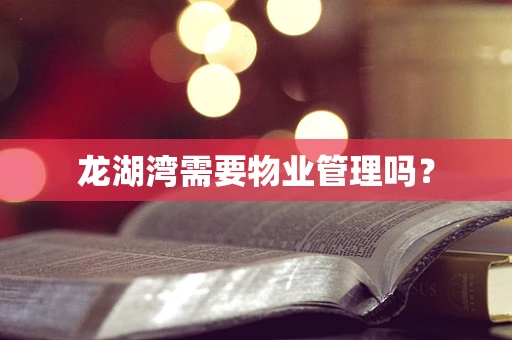 龙湖湾需要物业管理吗？