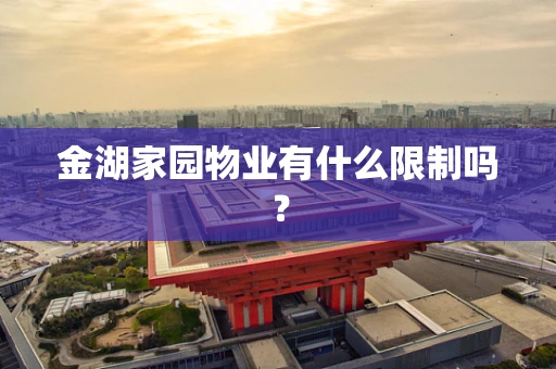 金湖家园物业有什么限制吗？