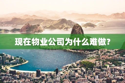 现在物业公司为什么难做？