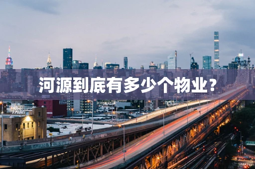河源到底有多少个物业？