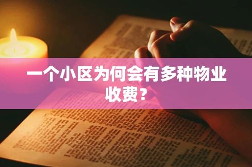 一个小区为何会有多种物业收费？