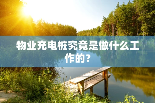 物业充电桩究竟是做什么工作的？