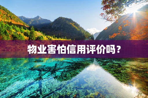 物业害怕信用评价吗？