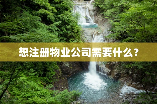 想注册物业公司需要什么？