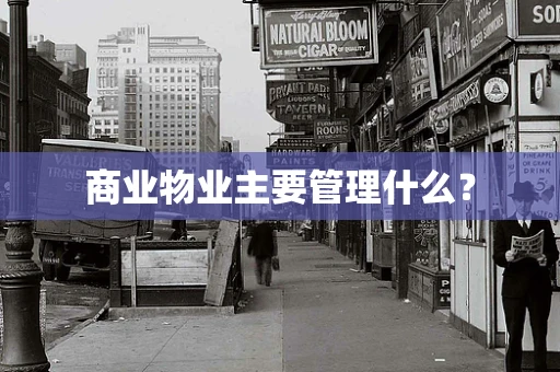 商业物业主要管理什么？