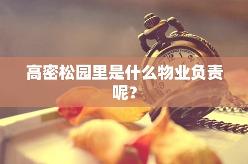 高密松园里是什么物业负责呢？