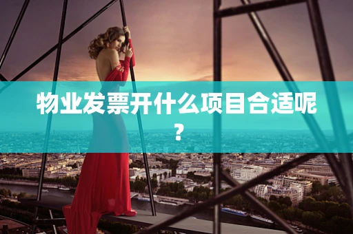 物业发票开什么项目合适呢？