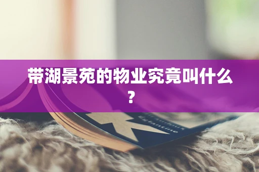 带湖景苑的物业究竟叫什么？