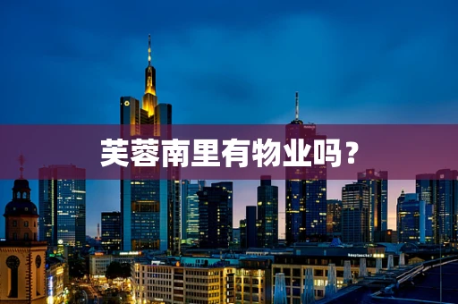 芙蓉南里有物业吗？