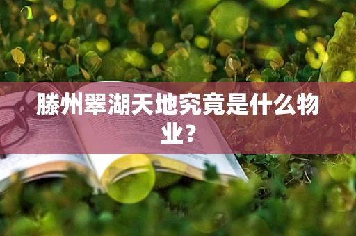 滕州翠湖天地究竟是什么物业？