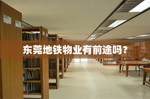 东莞地铁物业有前途吗？