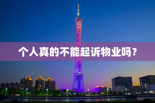 个人真的不能起诉物业吗？