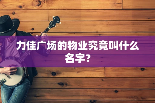 力佳广场的物业究竟叫什么名字？