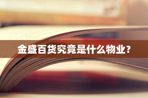 金盛百货究竟是什么物业？