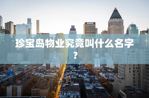 珍宝岛物业究竟叫什么名字？