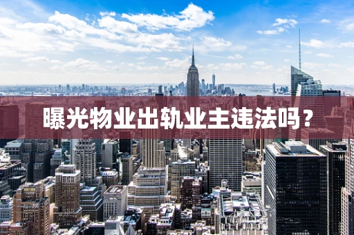 曝光物业出轨业主违法吗？