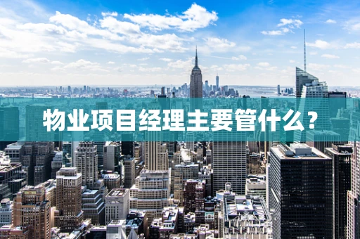物业项目经理主要管什么？