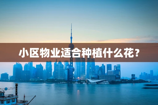 小区物业适合种植什么花？