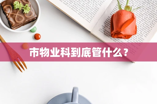 市物业科到底管什么？
