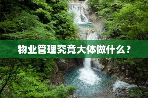 物业管理究竟大体做什么？