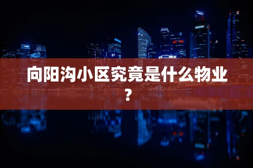 向阳沟小区究竟是什么物业？