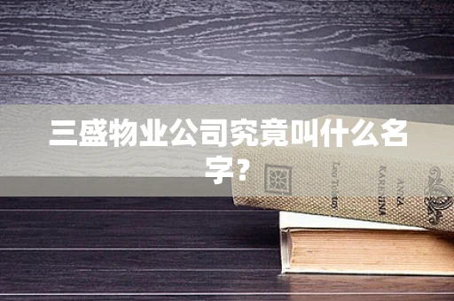 三盛物业公司究竟叫什么名字？