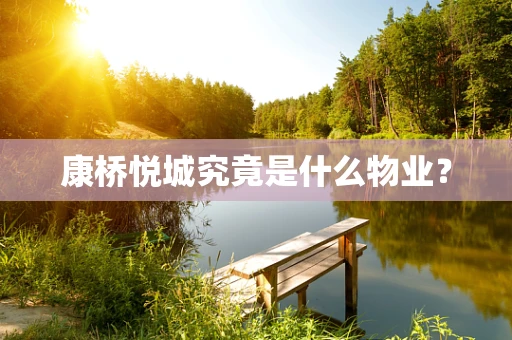 康桥悦城究竟是什么物业？