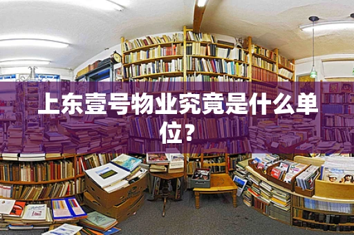 上东壹号物业究竟是什么单位？
