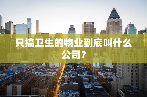 只搞卫生的物业到底叫什么公司？