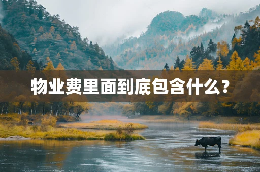 物业费里面到底包含什么？