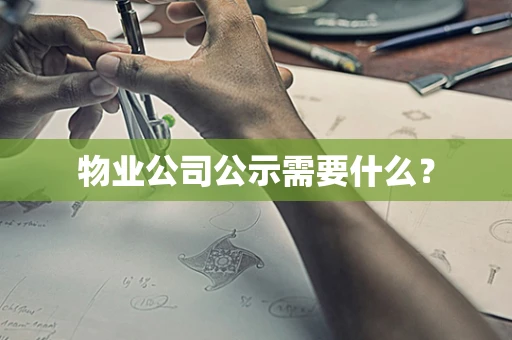 物业公司公示需要什么？