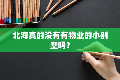 北海真的没有有物业的小别墅吗？