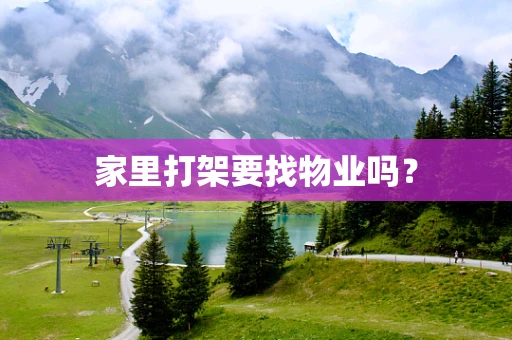 家里打架要找物业吗？