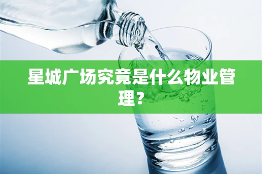 星城广场究竟是什么物业管理？