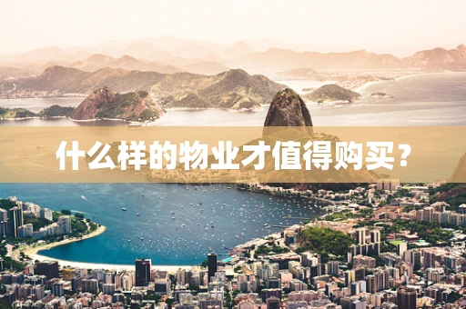什么样的物业才值得购买？