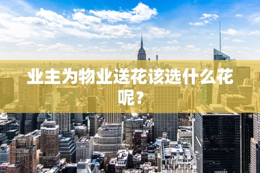 业主为物业送花该选什么花呢？