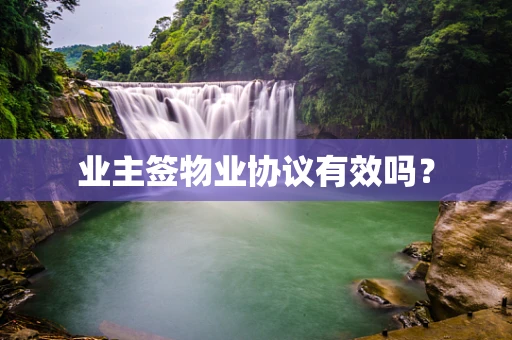 业主签物业协议有效吗？
